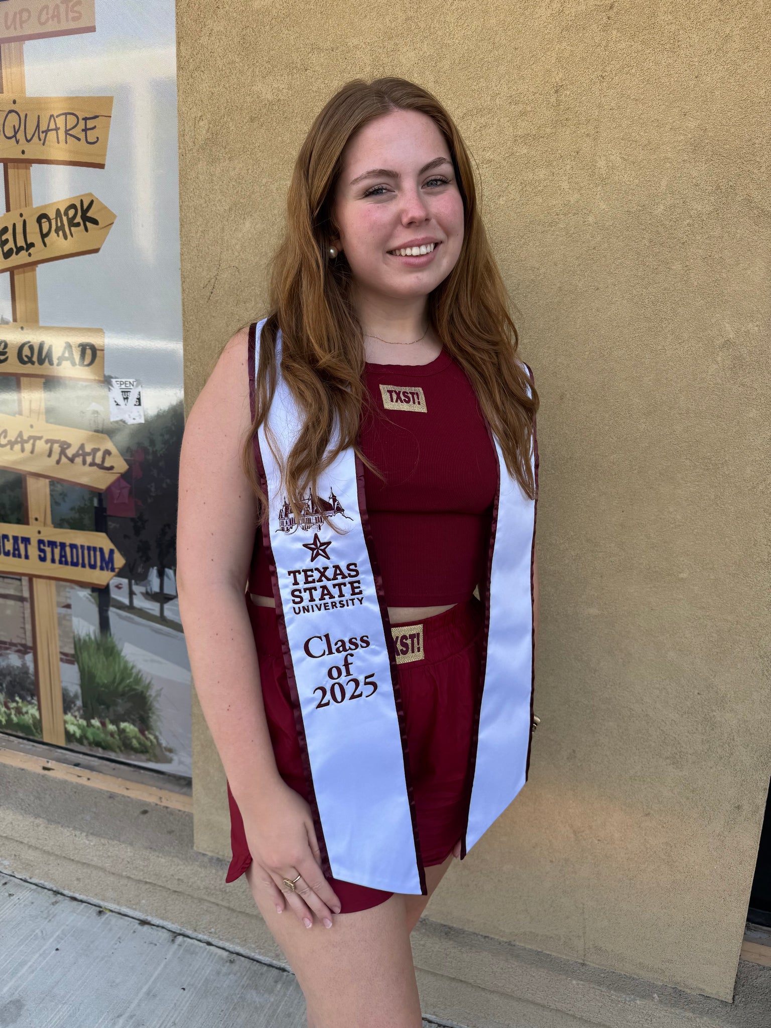 10% OFF!!! 2025 OLD MAIN TEXAS STATE UNIVERSITY GRADUATION STOLE