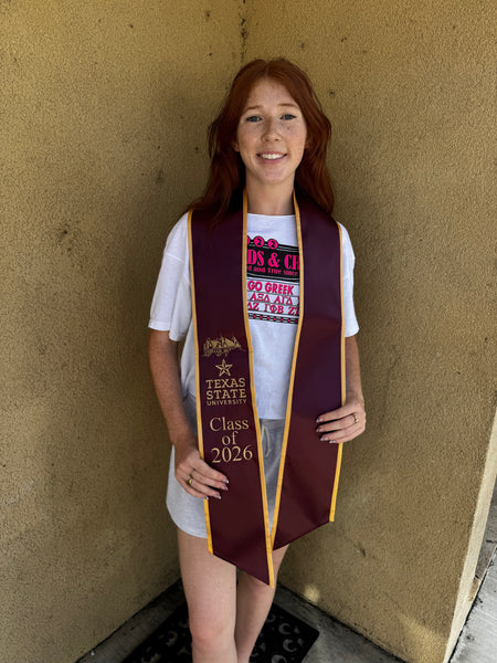 10% OFF 2026 Maroon & Gold Texas State Stole