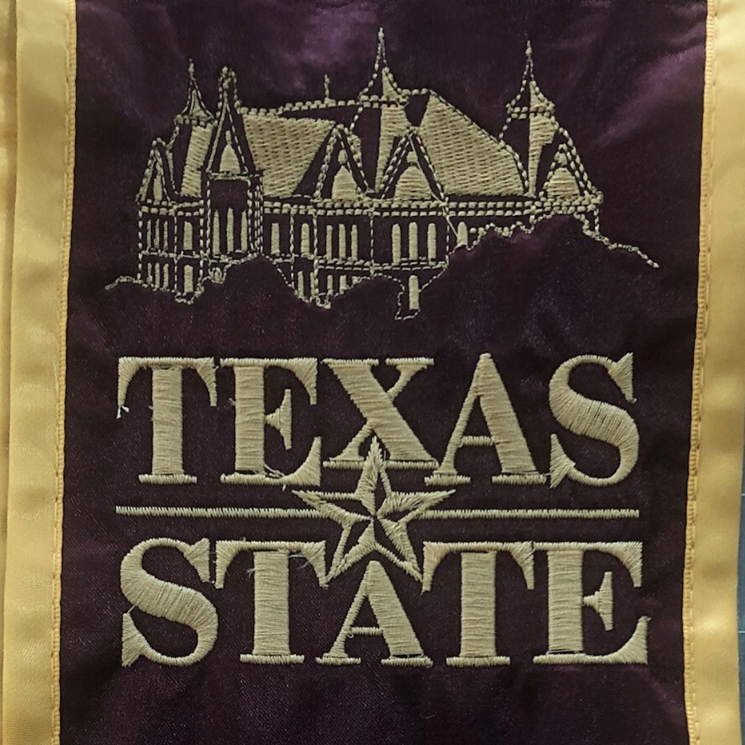 10% OFF!!! 2025 OLD MAIN TEXAS STATE GRAD STOLE +1 CUSTOM ITEM