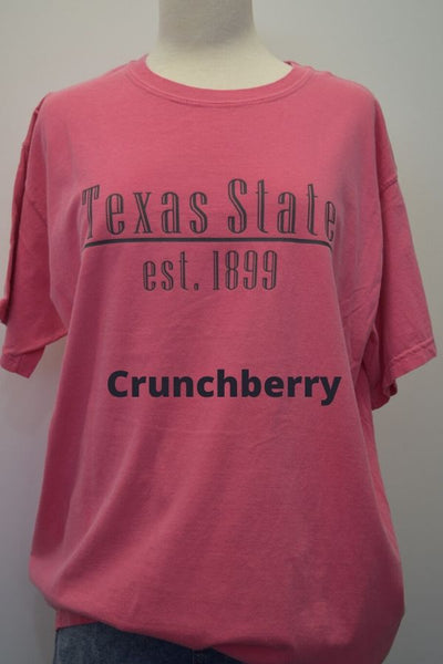 Texas State Est.1899 Engraved in Comfort Colors