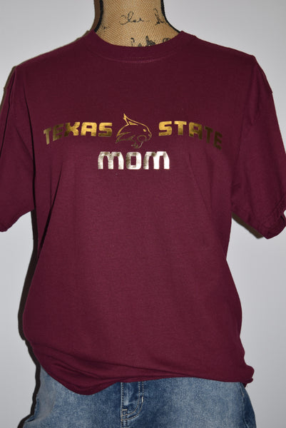 Texas State Mom Crew Neck T-shirt