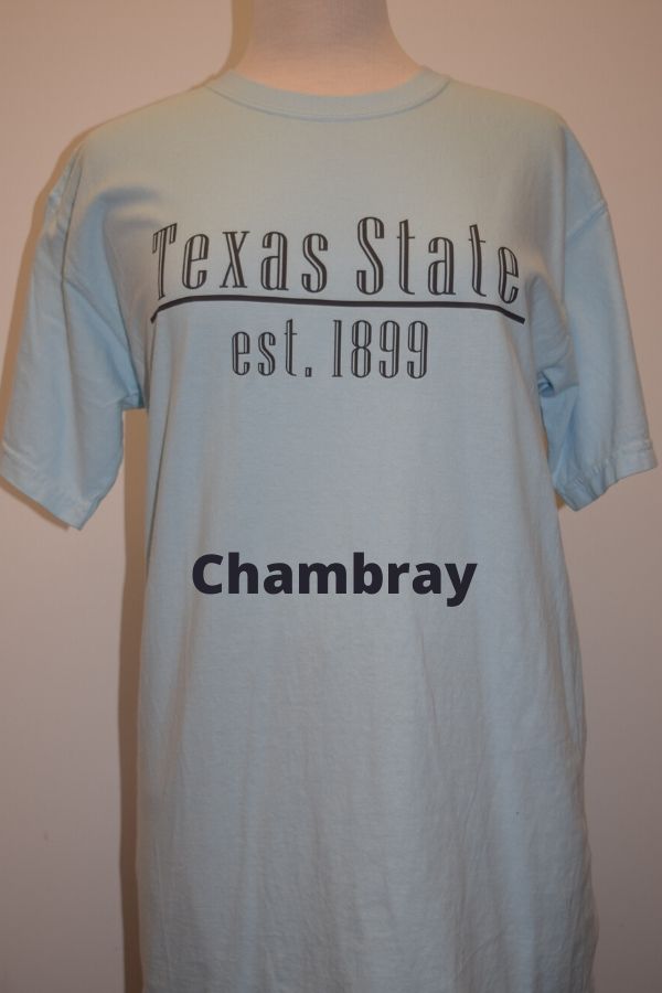 Texas State Est.1899 Engraved in Comfort Colors