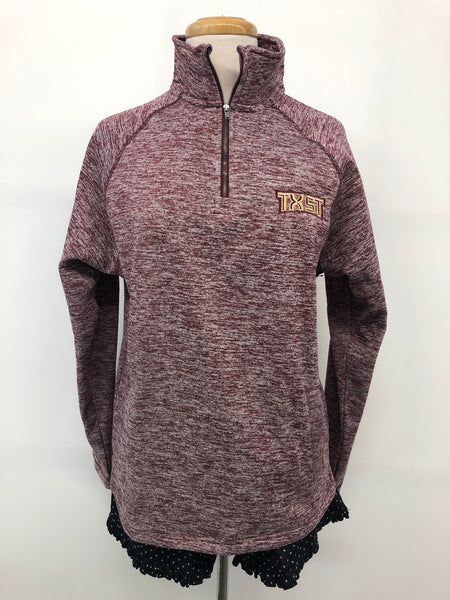 Texas State 1/4 Zip Pullover with Arched TXST Logo